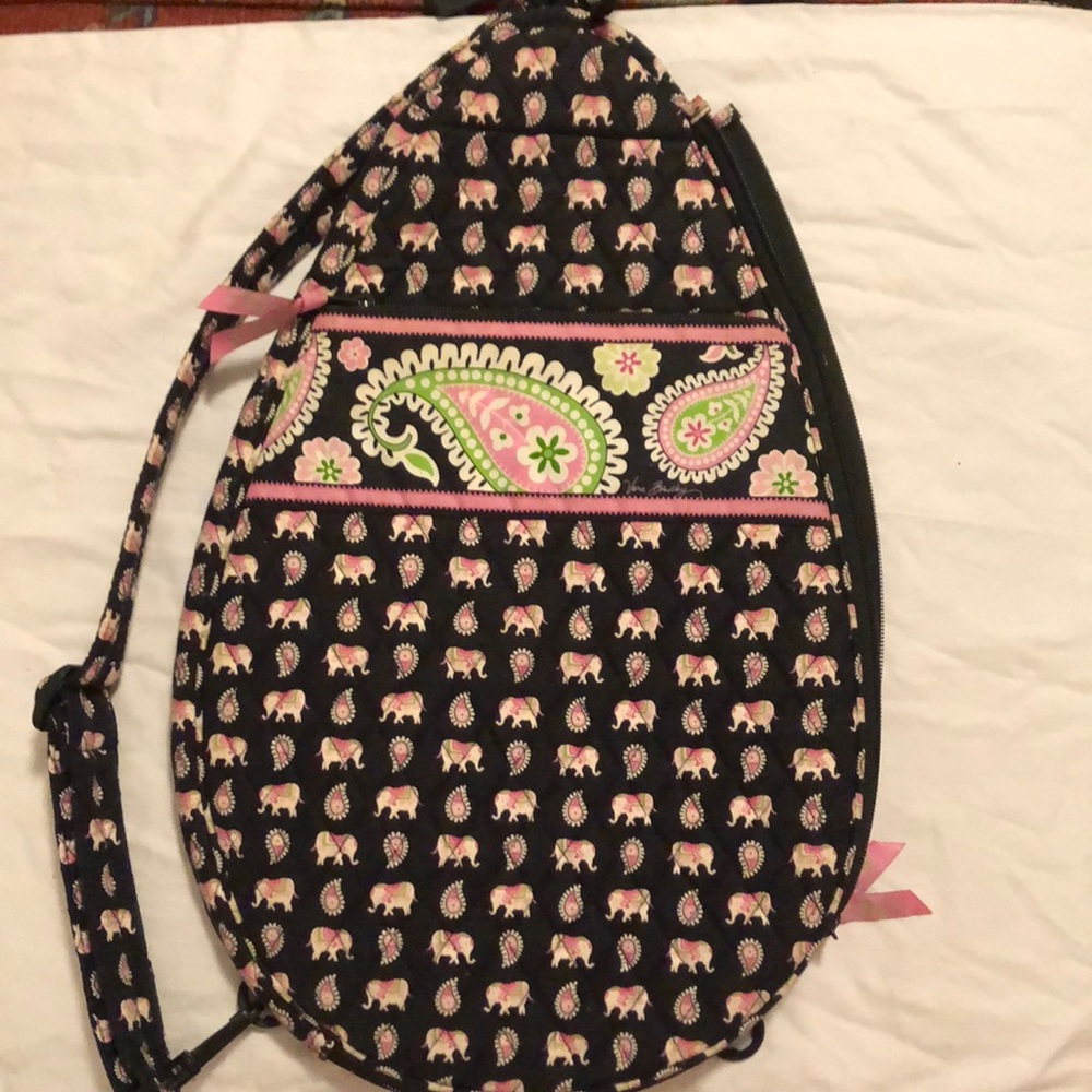 Vera Bradley Pink Elephant tennis racket case